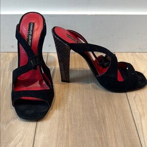 Charles Jourdan Black Women's Heels